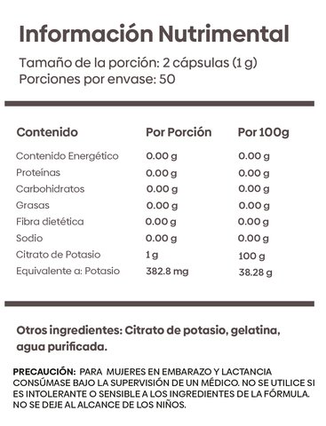 Citrato de Potasio (1 Frasco)