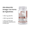 Ultra Omega 3 - 400 Mg EPA Y 300 Mg DHA Apoyo A La Salud Del Corazón, Las Articulaciones Y Cerebro