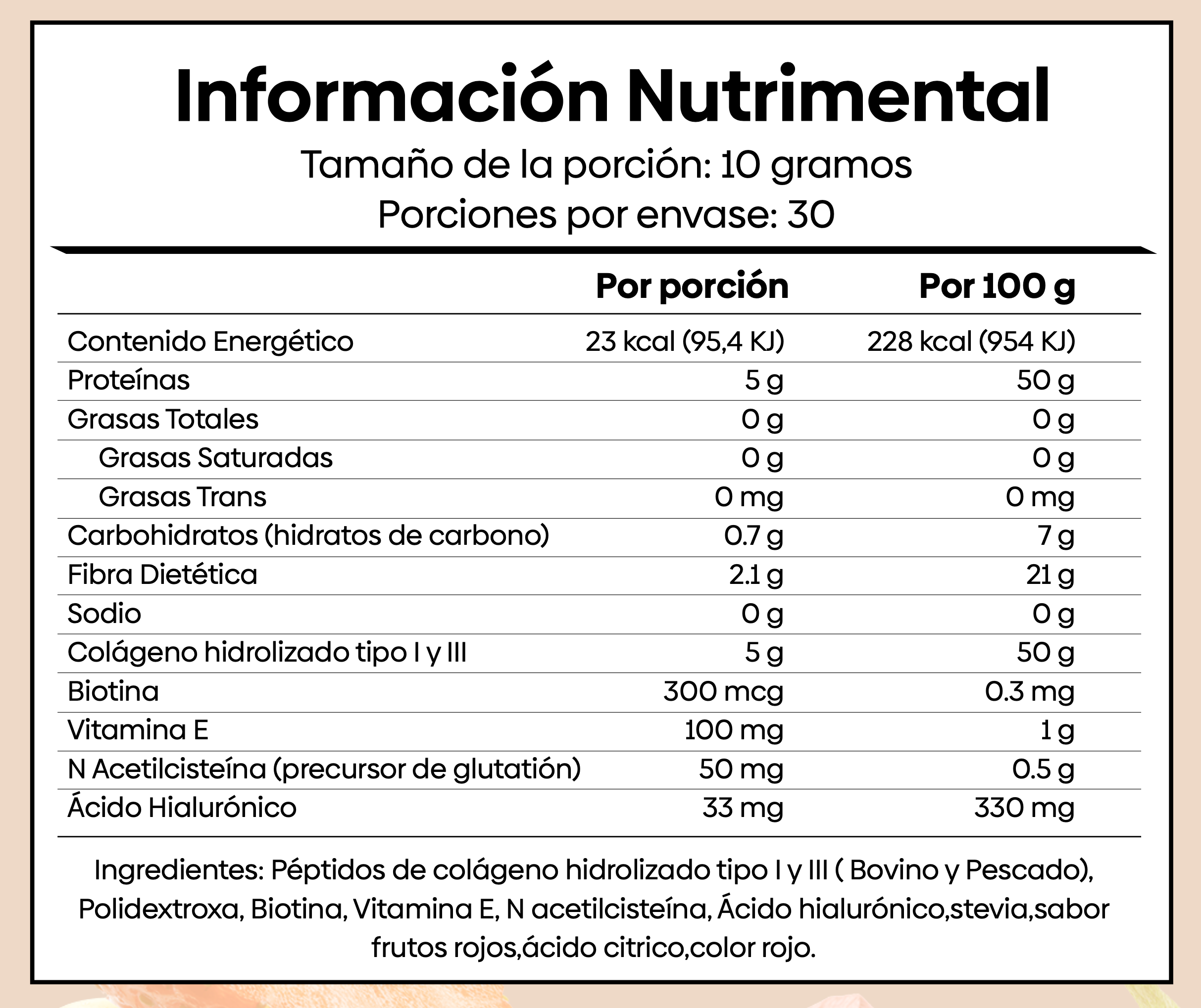 Glow Eterno - Colágeno con Ácido Hialurónico, Vitamina E y Biotina - Colágeno Hidrolizado Tipo I y III - 1 Bolsa